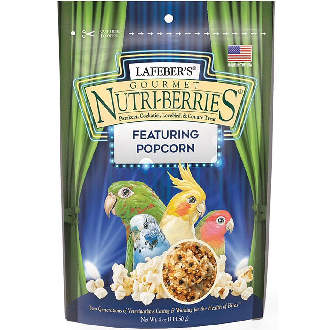 Lafeber's Cockatiel Popcorn Nutri-Berrie Treats - 4oz