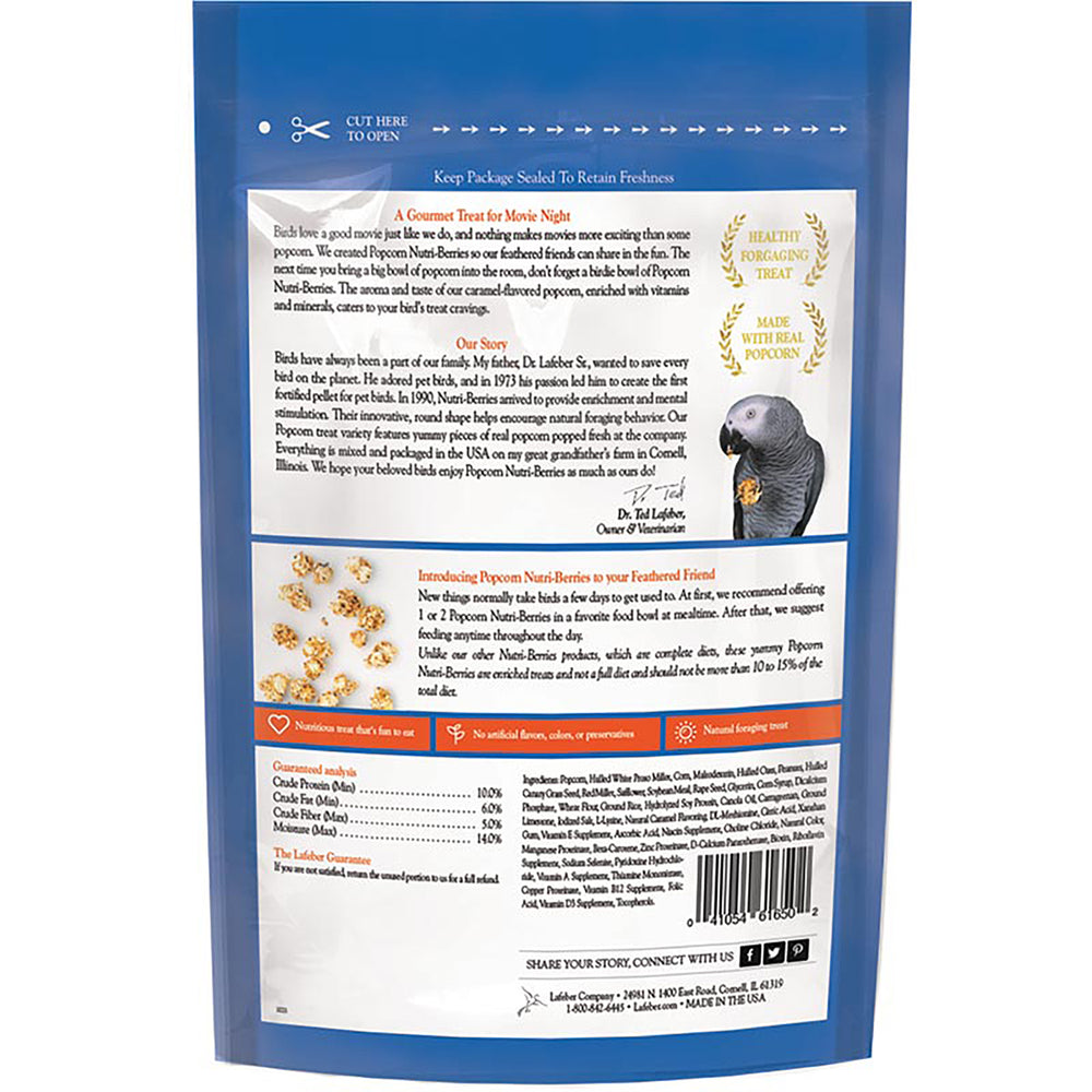 Lafeber's Parrot Popcorn Nutri-Berrie Treats - 4oz