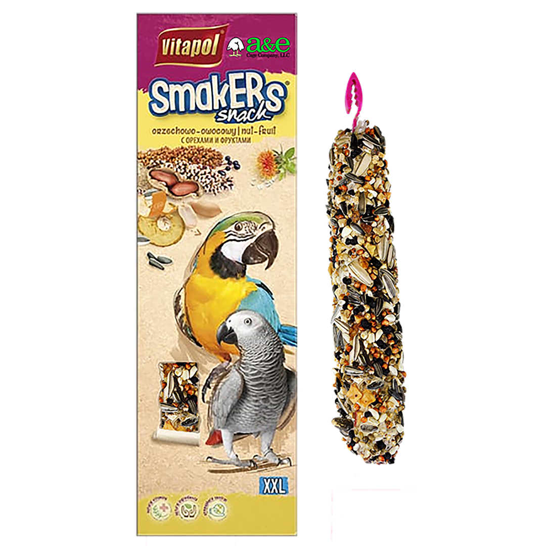 VitaPol Parrot Smakers Treat Sticks XX-Large Nut - Twin Pack