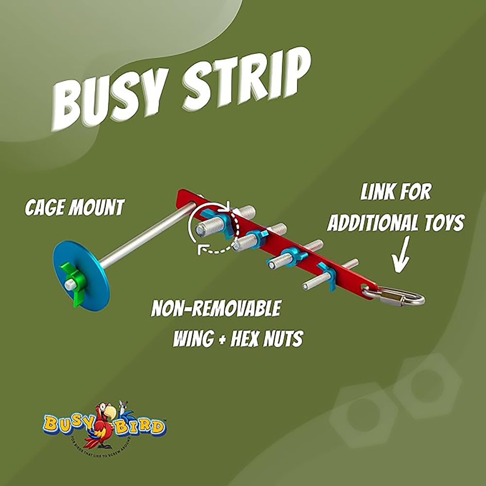 Busy Bird Busy Strip Foraging Bird Toy - Durable Puzzle Enrichment Toy