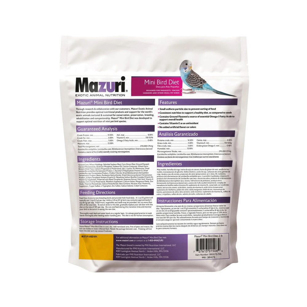 Mazuri Mini Bird Diet - 2lb