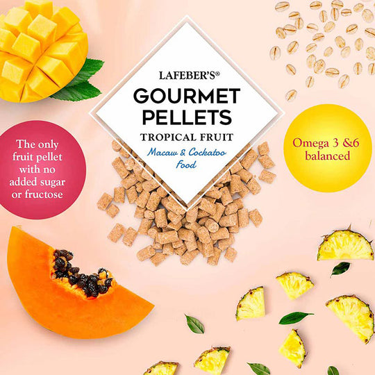 Lafeber's Tropical Fruit Gourmet Pellets for Macaws & Cockatoos - 1.25lb