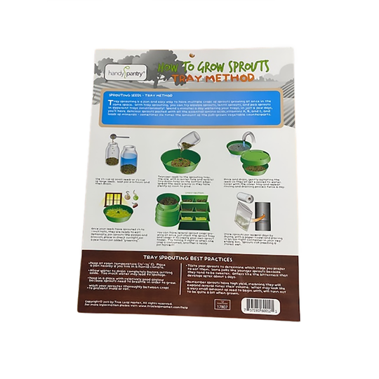 Handy Pantry "How to Grow Sprouts" Jar Method & Tray Method Instructions