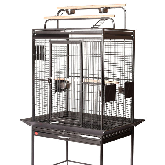 A&E Cage Company Play Top HQ Cage Black - 32” x 23” - Small Parrot Enclosure #8003223 HQ Black