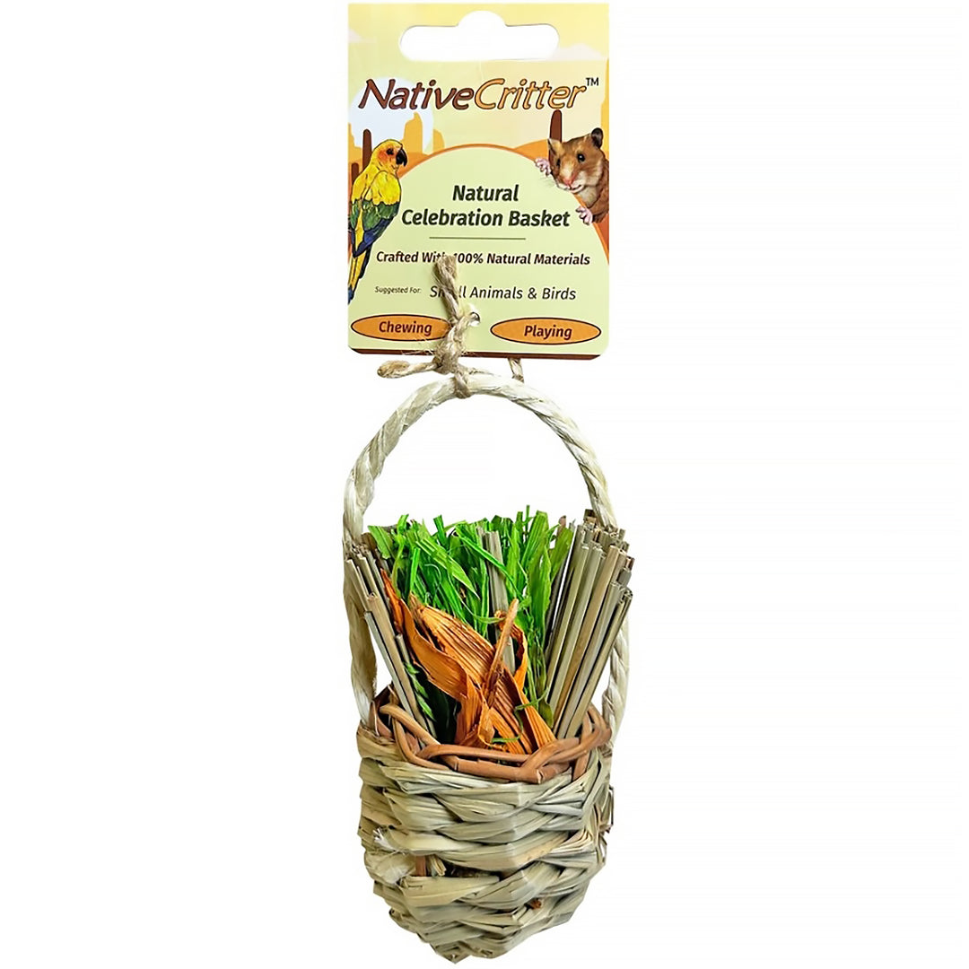Exotic Nutrition NativeCritter Celebration Basket - Chew & Foraging Parrot Toy