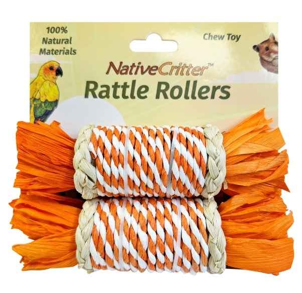 Exotic Nutrition NativeCritter Rattle Rollers - Chew Bird Toy