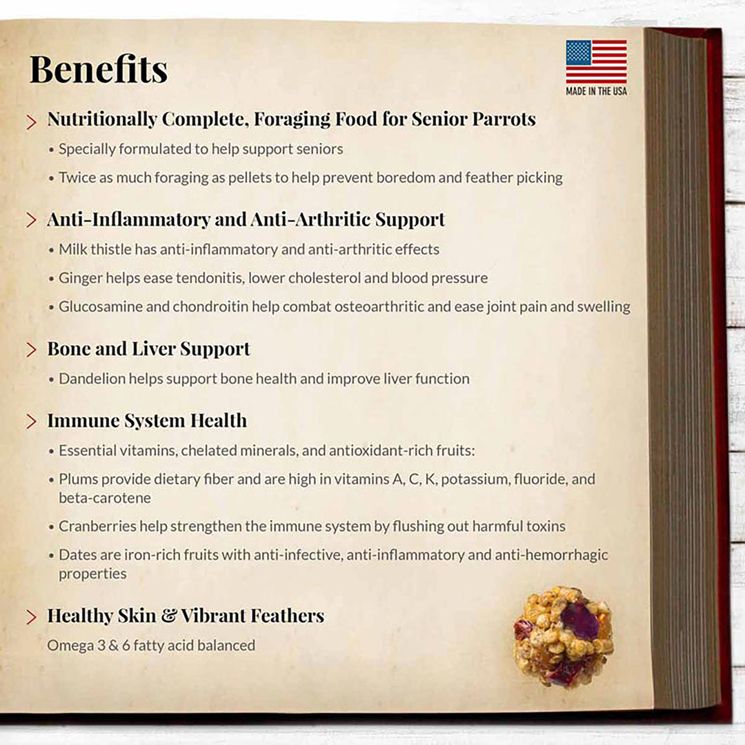Lafeber's Senior Bird Nutri-Berries for Parrots - 10oz