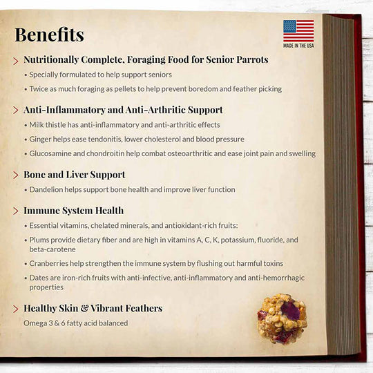 Lafeber's Senior Bird Nutri-Berries for Parrots - 10oz