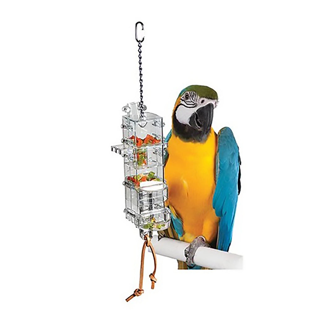 Caitec Creative Foraging Systems Tug 'N Slide Tower - Puzzle Treat Dispenser Bird Toy