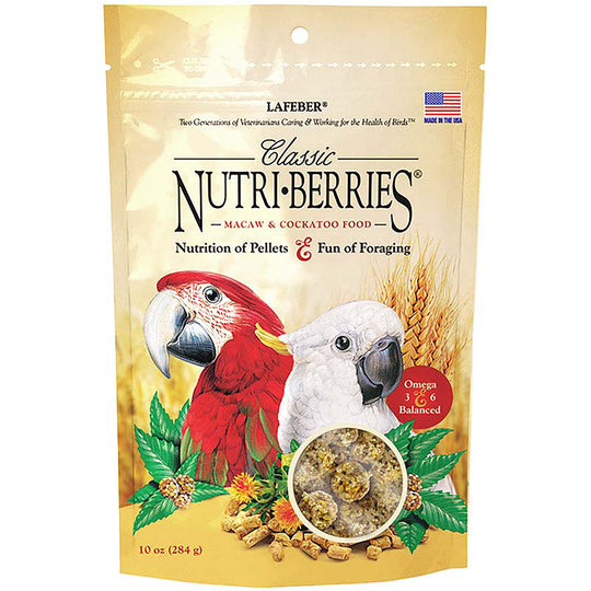 Lafeber's Classic Nutri-Berries for Macaws & Cockatoos - 10oz