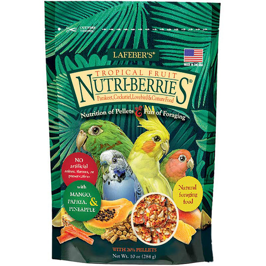 Lafeber's Tropical Fruit Nutri-Berries for Parakeets & Cockatiels - 10oz