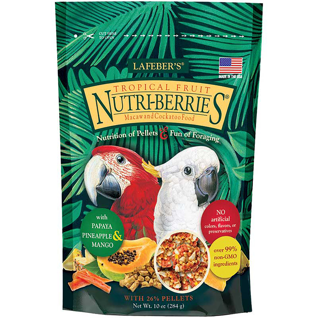 Lafeber's Tropical Fruit Nutri-Berries for Macaws & Cockatoos - 10oz