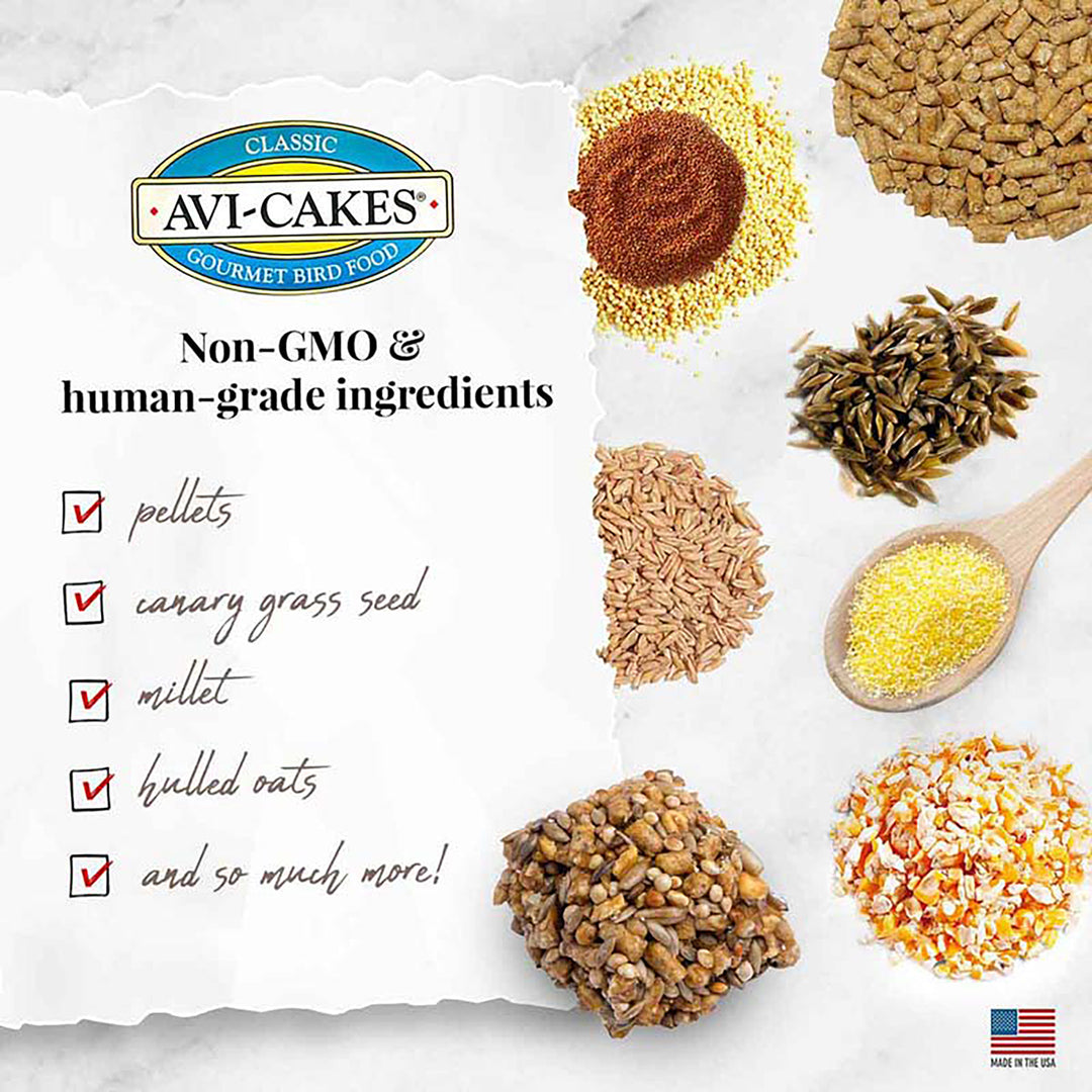 Lafeber's Classic Avi-Cakes for Small Birds - 8oz