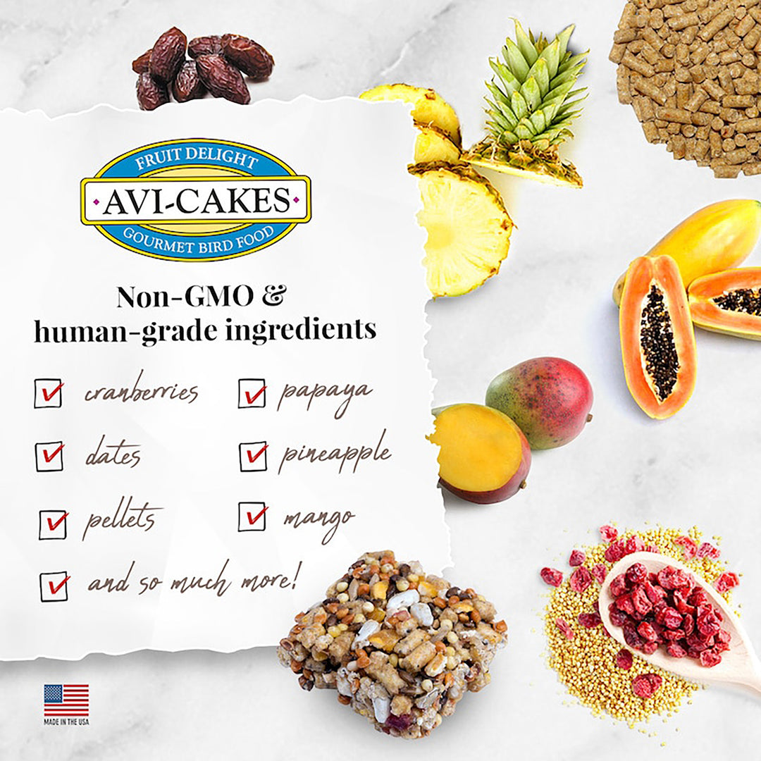 Lafeber's Fruit Delight Avi-Cakes for Parrots - 8oz