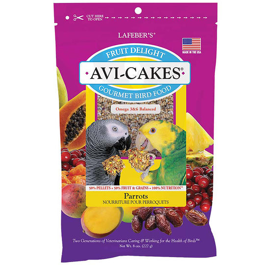 Lafeber's Fruit Delight Avi-Cakes for Parrots - 8oz