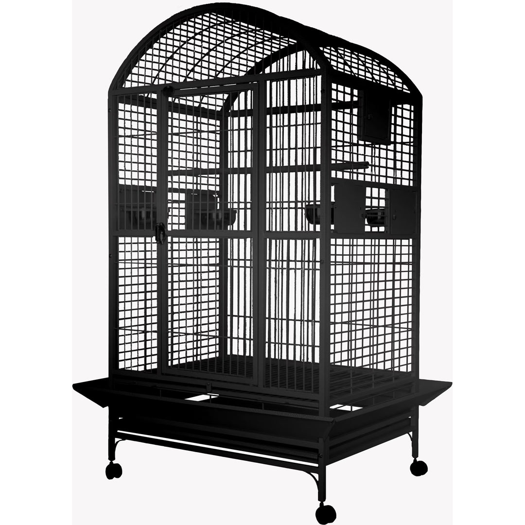 A&E Cage Company Dome Top Cage Black - 36” x 28” - Bird Enclosure #9003628