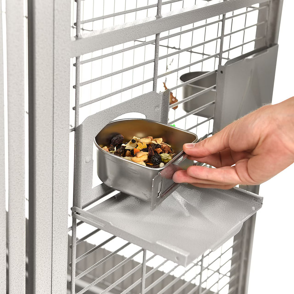 A&E Cage Company Dome Top HQ Bird Cage Platinum - 36” x 28” - Bird Enclosure #9003628 HQ Platinum
