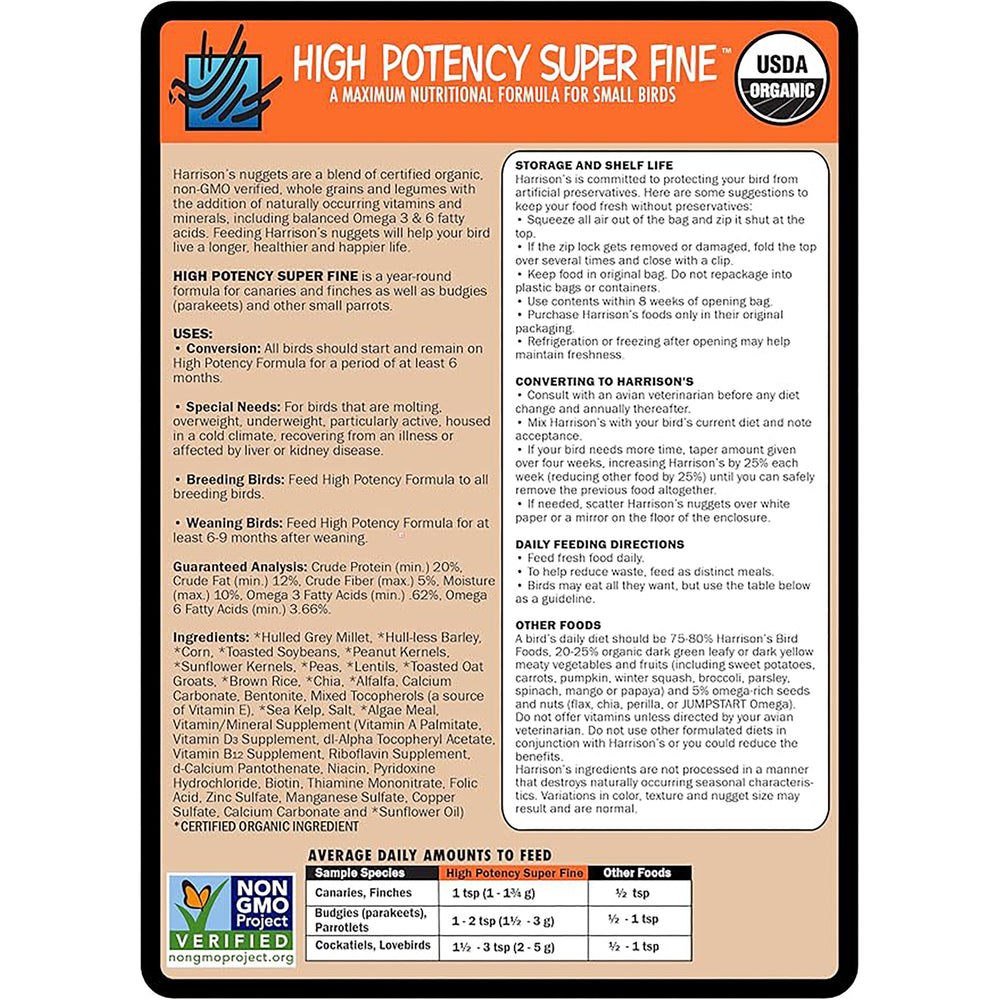 Harrison's High Potency Super Fine - 1lb