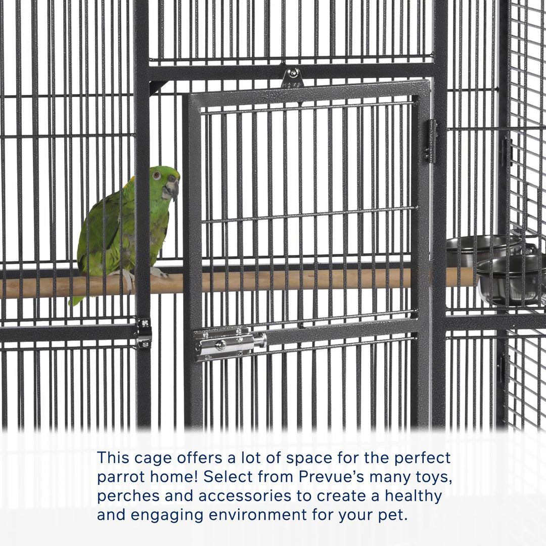 Prevue Pet Products Playtop Bird Home Black - 30” x 22” - Parrot Enclosure #3153BLK