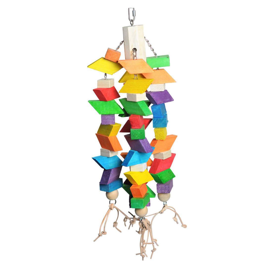A&E Cage Company Happy Beaks Extra Large Trapezoid - Chew Parrot Toy #HB46316