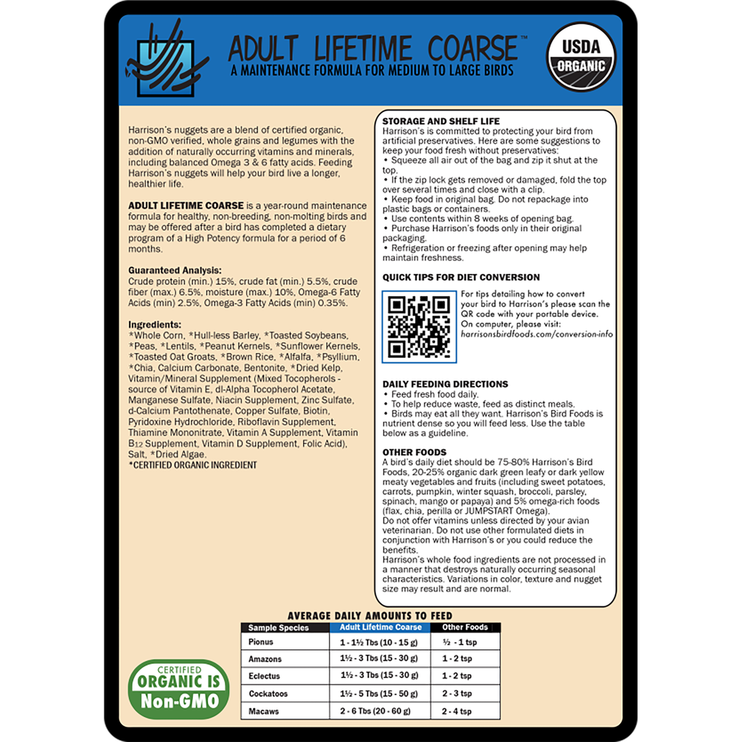 Harrison's Adult Lifetime Coarse - 1lb