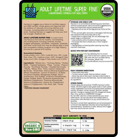 Harrison's Adult Lifetime Super Fine - 1lb
