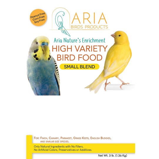 #1002 Aria Nature's Enrichment High-Variety Seed Blend for Small Parrots - 3lb