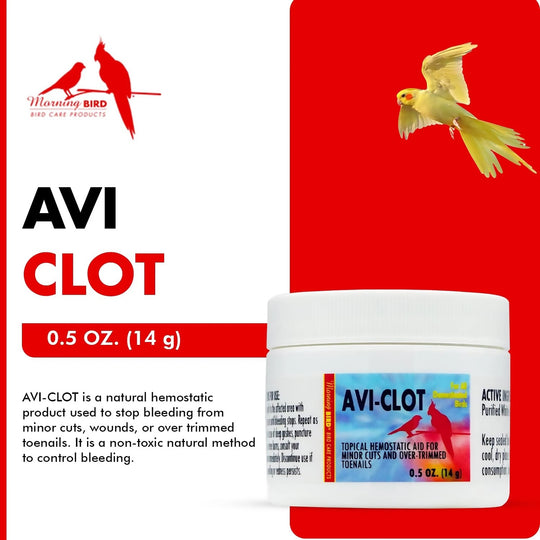 Morning Bird Products AVI-CLOT - Topical Hemostatic Aid Powder - 0.5oz