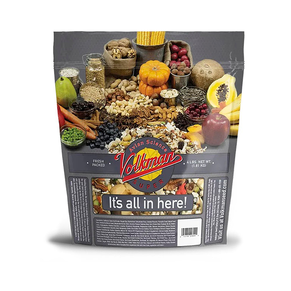 Volkman Avian Science Super African Grey & Amazon Parrot - 4lb
