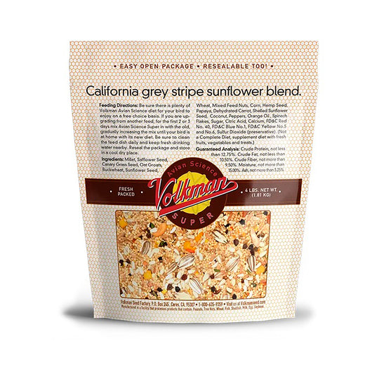 Volkman Avian Science Super Cockatiel With Sunflower Seeds - 4lb