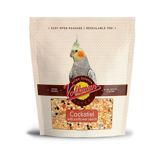 Volkman Avian Science Super Cockatiel With Sunflower Seeds - 4lb