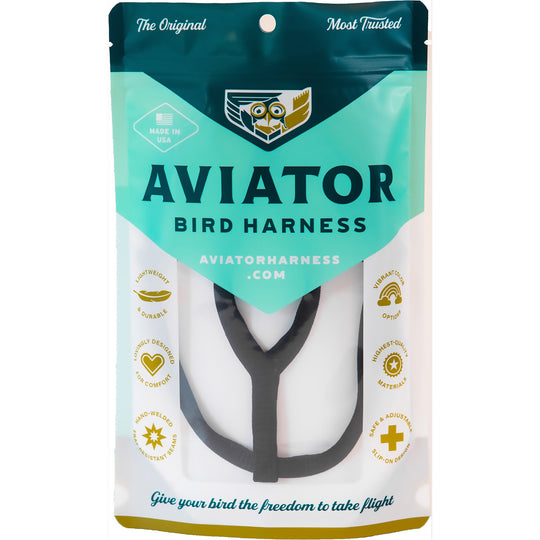 The Aviator Bird Harness And Leash - Black - Large
