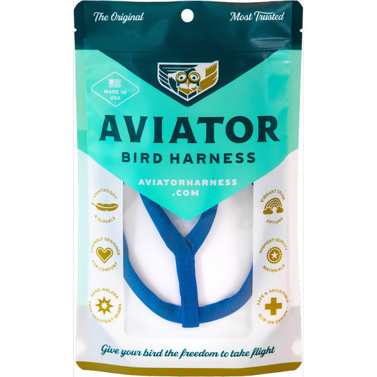 The Aviator Bird Harness And Leash - Blue - X-Large
