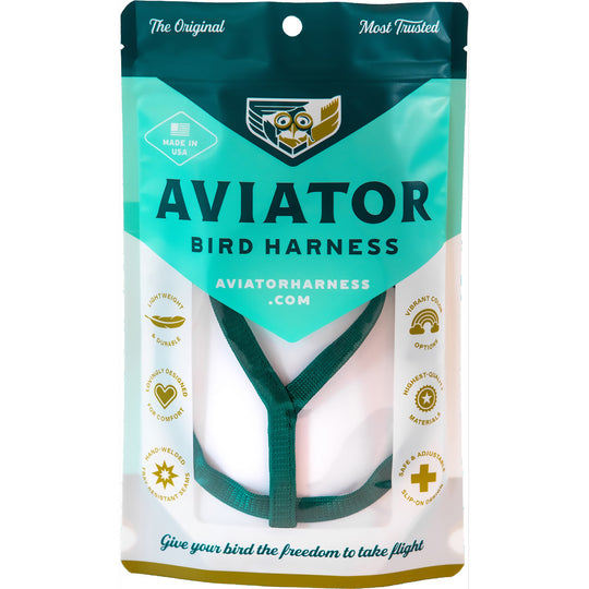The Aviator Bird Harness And Leash - Green - Small