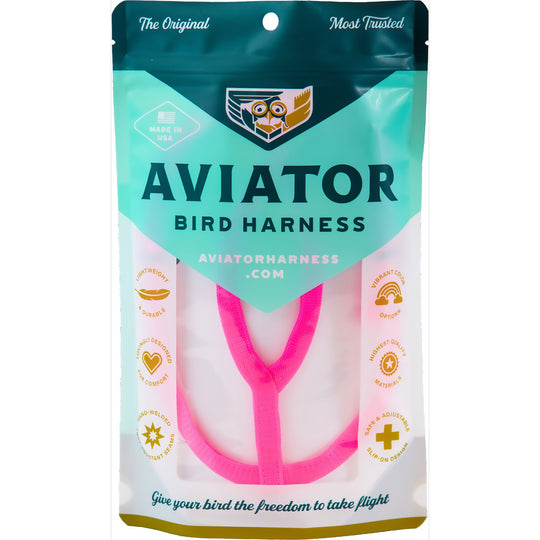 The Aviator Bird Harness And Leash - Pink - Large