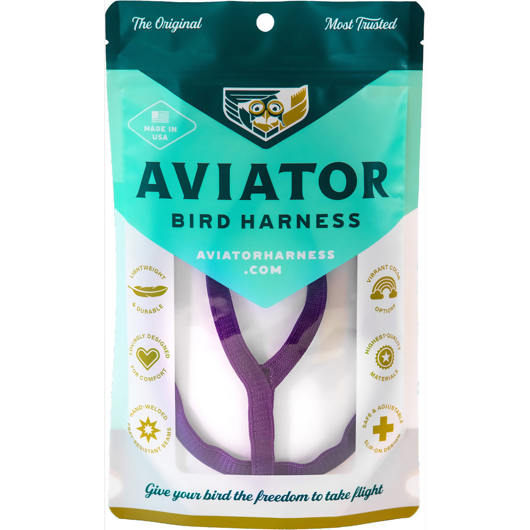 The Aviator Bird Harness And Leash - Purple - Small