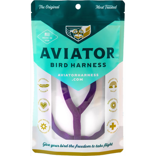 The Aviator Bird Harness And Leash - Purple - Small