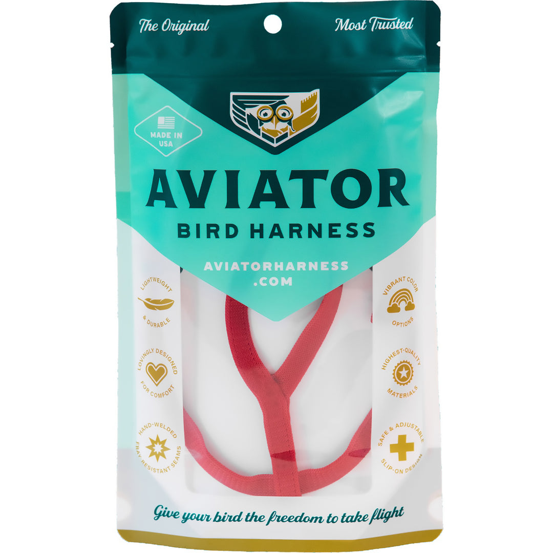 The Aviator Bird Harness And Leash - Red - Petite