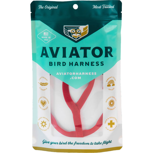 The Aviator Bird Harness And Leash - Red - Petite