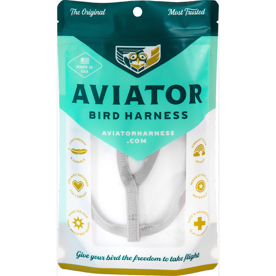 The Aviator Bird Harness And Leash - Silver - XX-Large