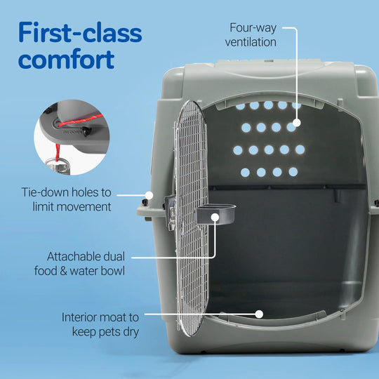 Petmate Sky Kennel Large - 28” x 20.5” - Hard-Sided Bird Travel Carrier