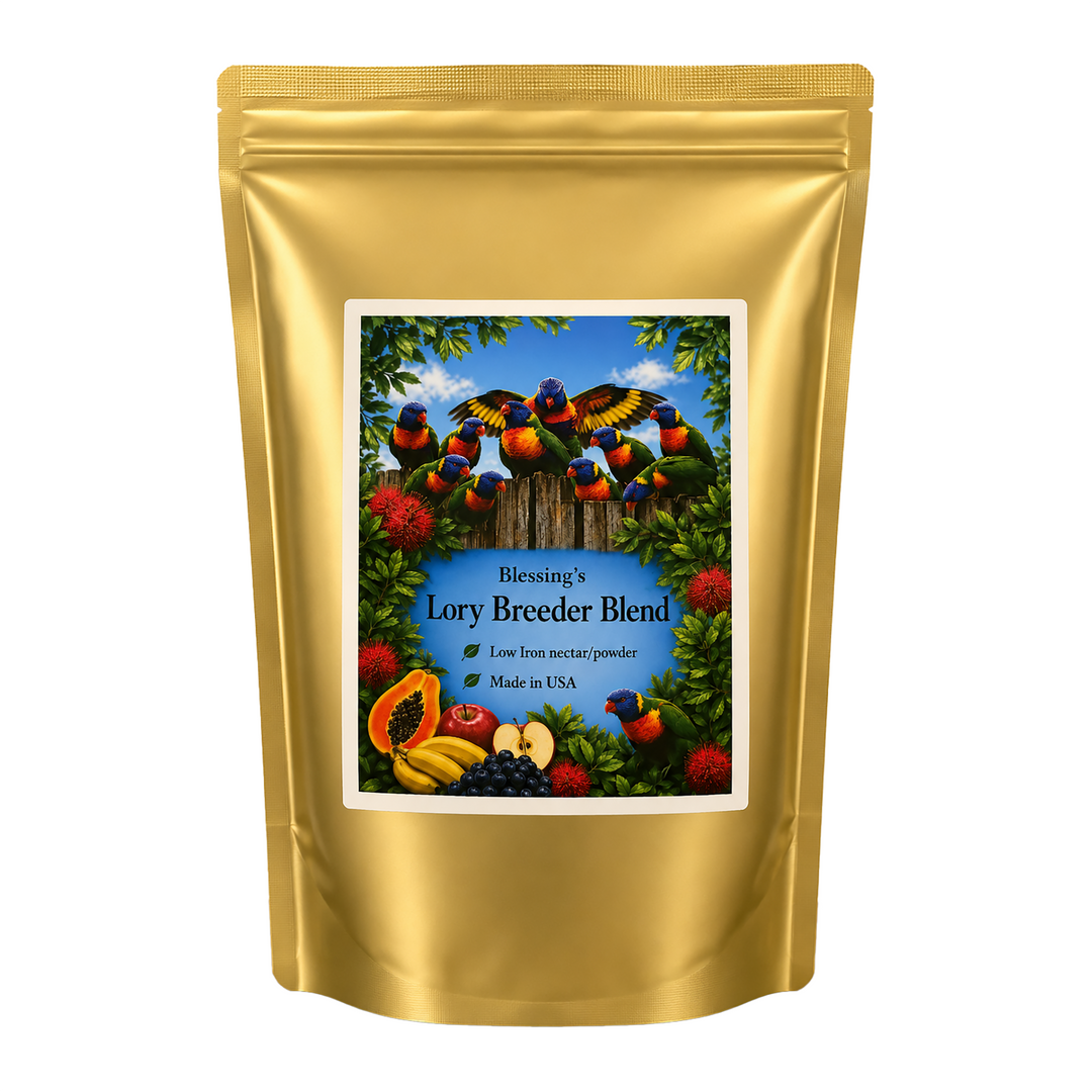 Lory Food Products Blessing’s Lory Breeder Blend - Low-Iron Lory & Lorikeet Food - 5lbs