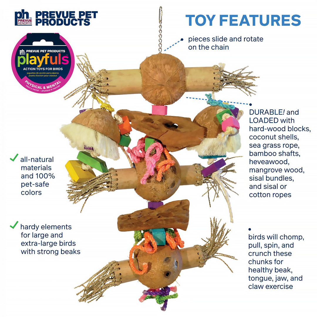 Prevue Pet Products Playfuls Bamboo Shoots - Extra-Large Chew Bird Toy #62474