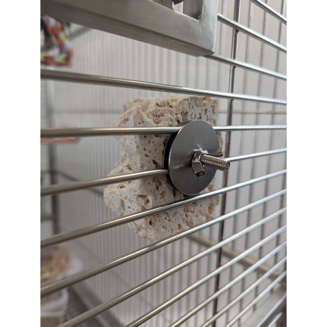 A&E Cage Company Beak Buffer Beak Conditioning Stone - Mineral Chew for Parrots #AE01983