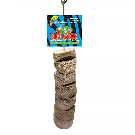 Wesco Pet Bird Kabob® Original - Natural Wood Chew Parrot Toy #142358