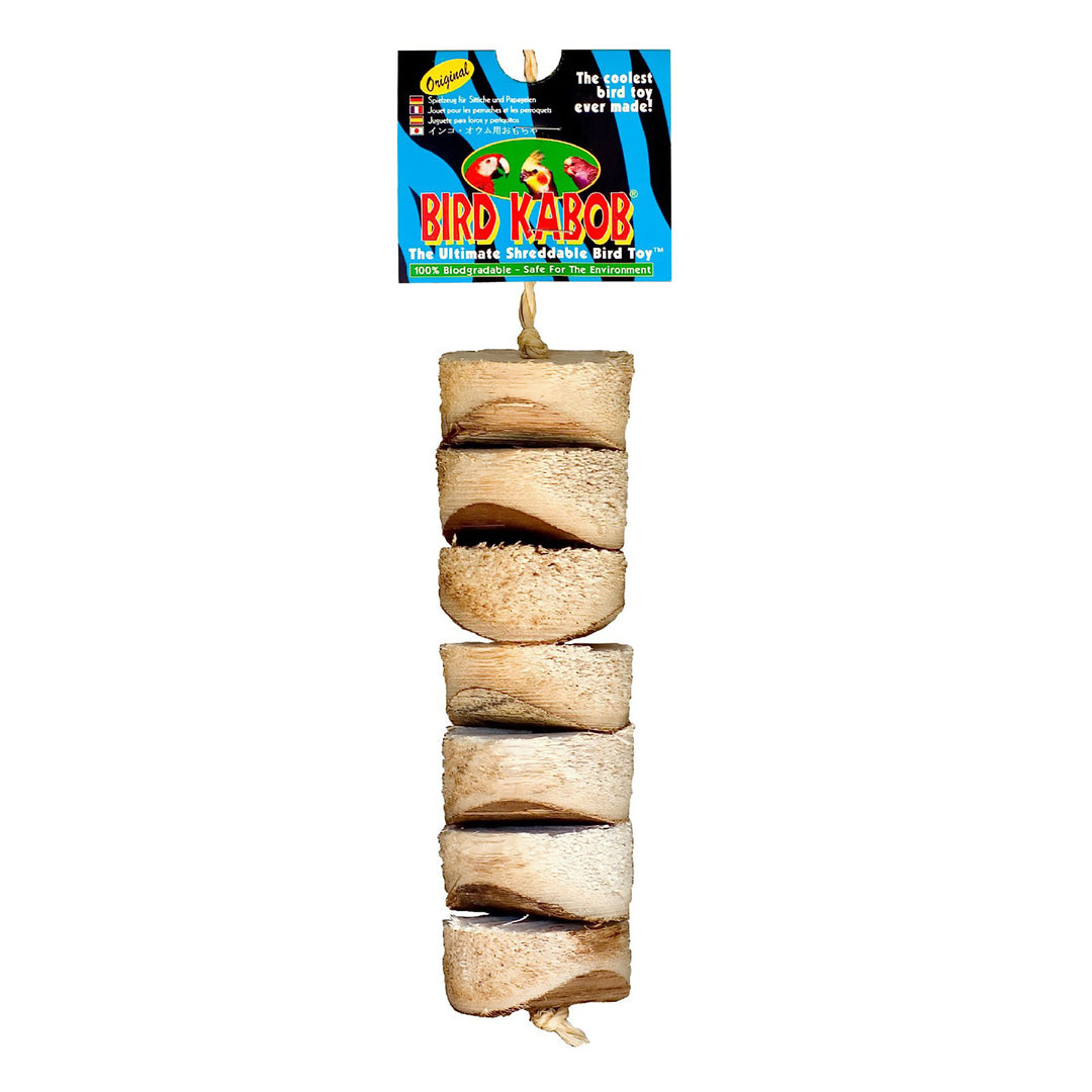 Wesco Pet Bird Kabob® Original - Natural Wood Chew Parrot Toy #142358