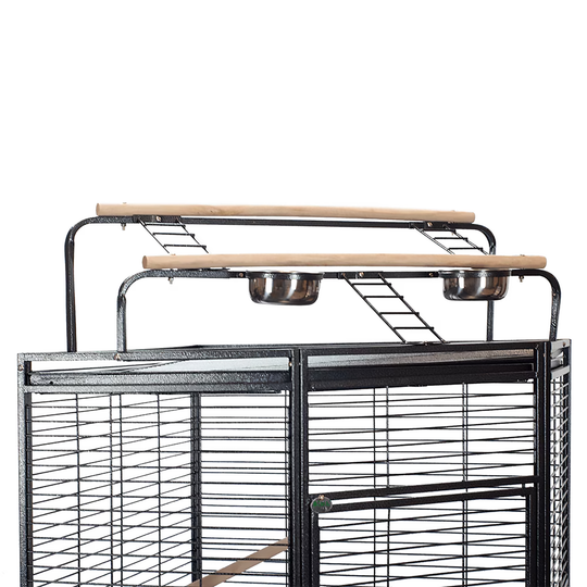A&E Cage Company Large Corner Cage Black - 33" x 33" - Bird Enclosure #CC3232