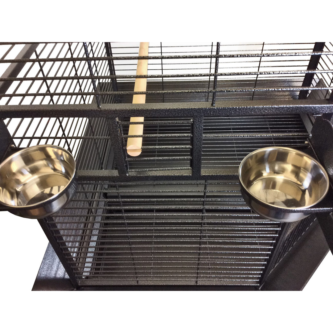A&E Cage Company Extra Large Corner Cage Black - 42" x 42" - Bird Enclosure #CC4242