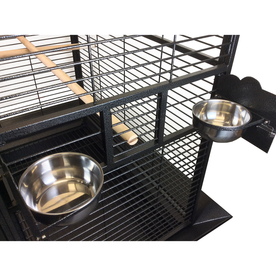 A&E Cage Company Extra Large Corner Cage Black - 42" x 42" - Bird Enclosure #CC4242