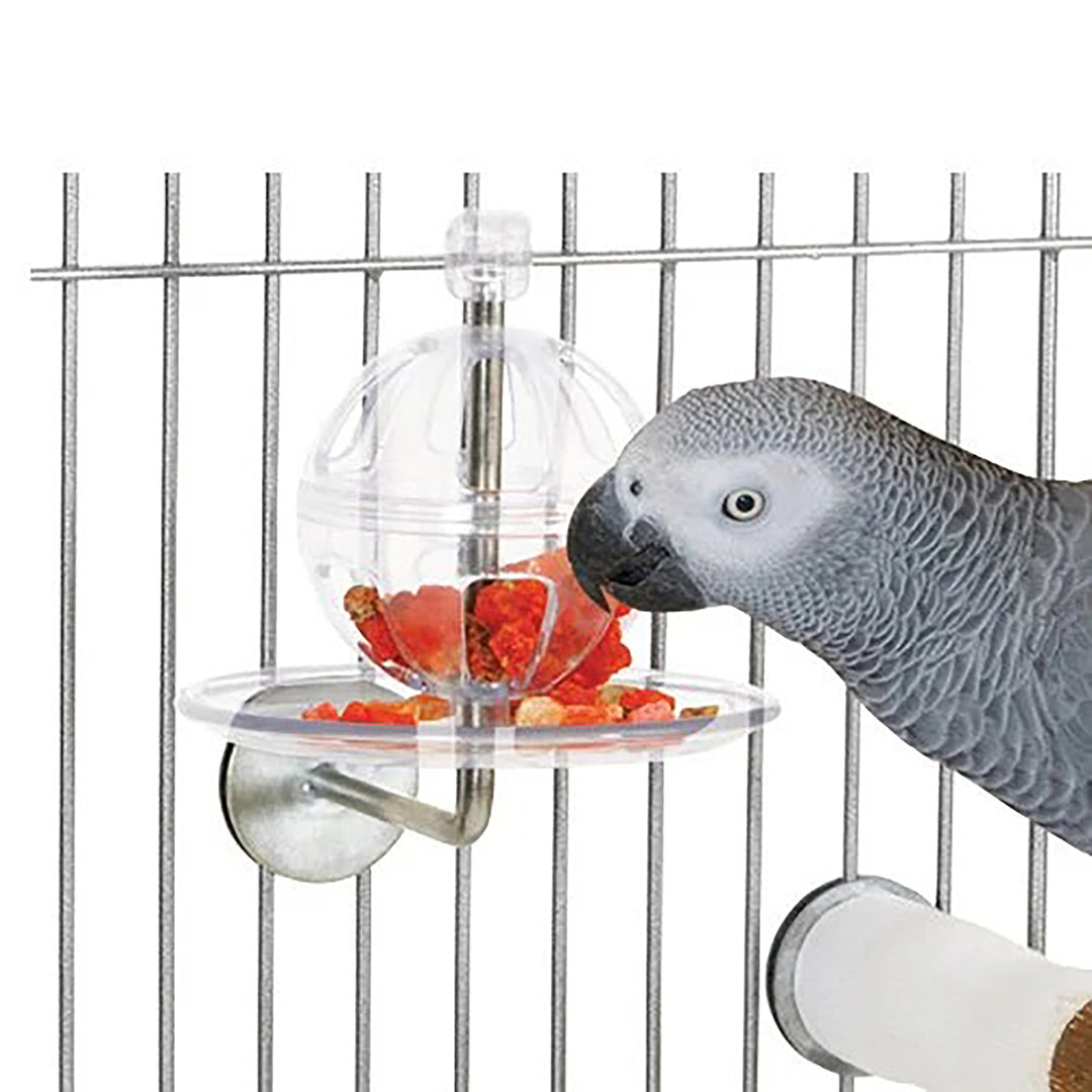 Caitec Featherland Paradise Cage Mount Buffet Ball & Kabob - Puzzle Treat Dispenser Bird Toy